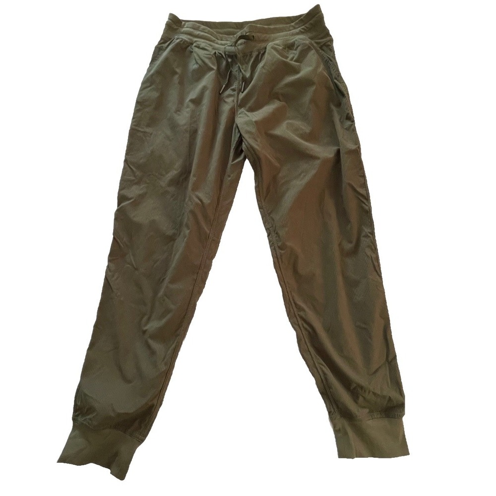 Zyia Active Women's Army Green Striped Joggers Nylon Spandex Size XXL Pockets